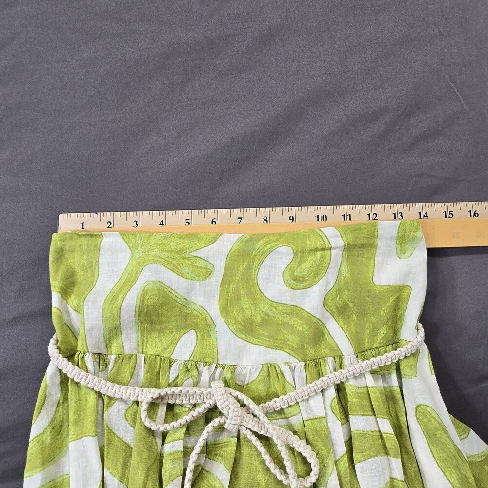 Christian  Siriano New York Long Maxi Skirt  Small lime green and off-white - Picture 3 of 8